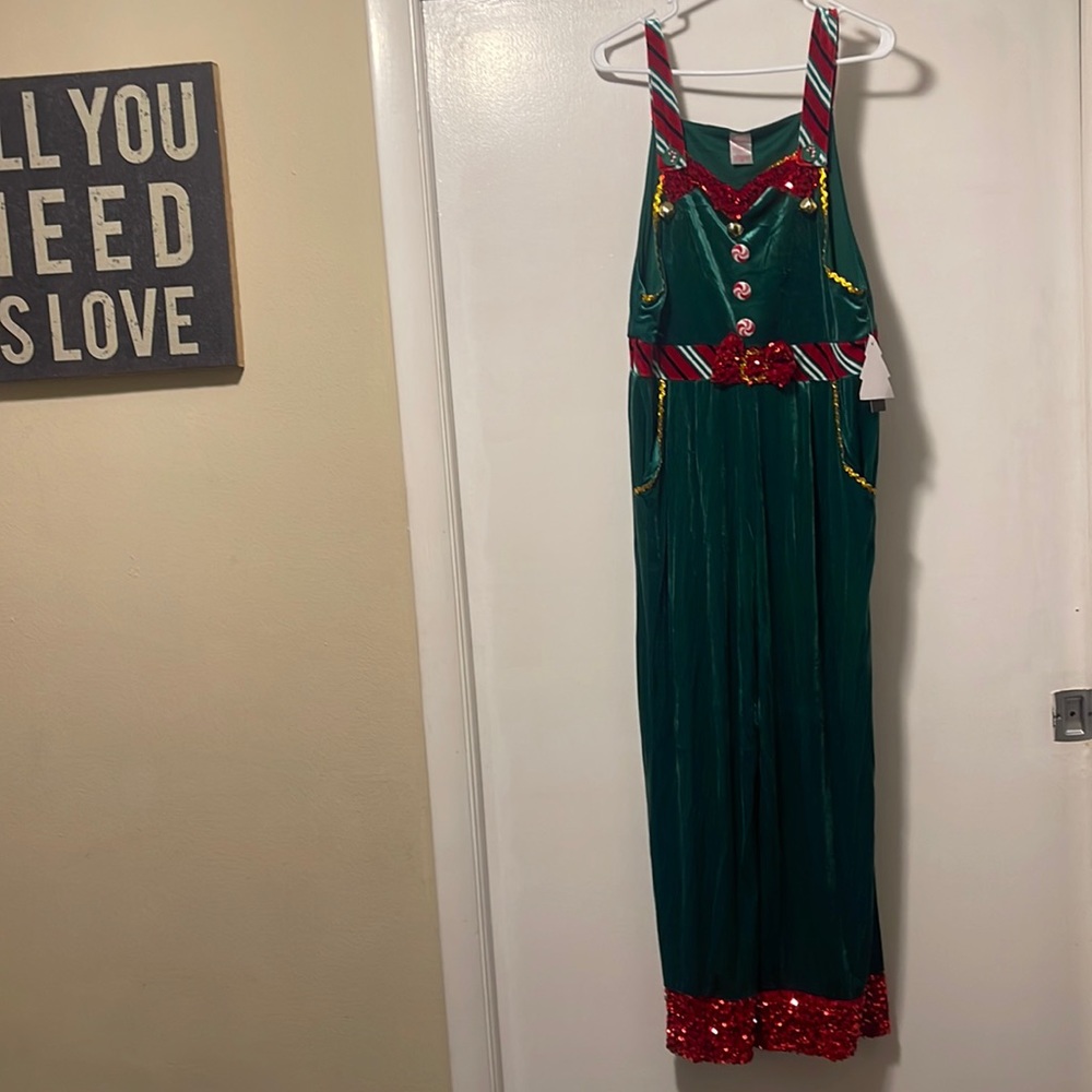 NOBO jingly christmas Romper outfit large NWT Ugly sweater outfit